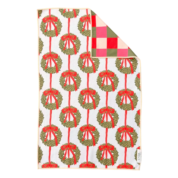 Wrapped in Wreaths | Reversible Hand Towel