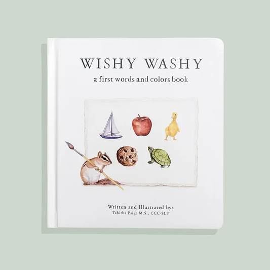 Wishy Washy| A board book of first words and colors