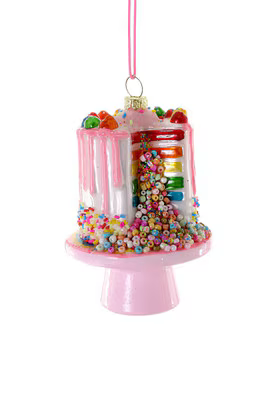 Confetti Cake Ornament | Rainbow Sprinkles