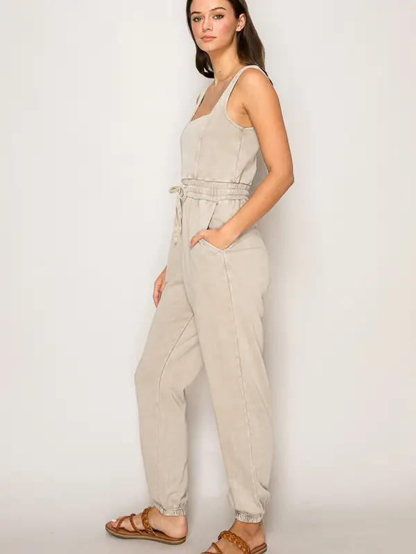 Washed Cami Jumpsuit | Ash