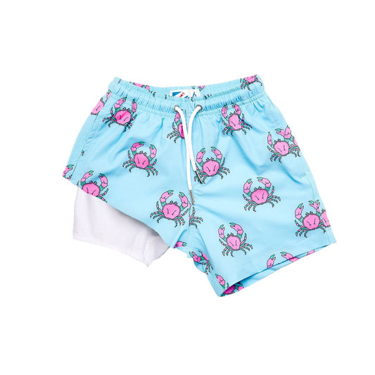 Boys Swim Trunk | Pink Crabs