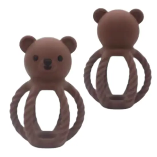 Silicone Teddy Rattle | Chocolate
