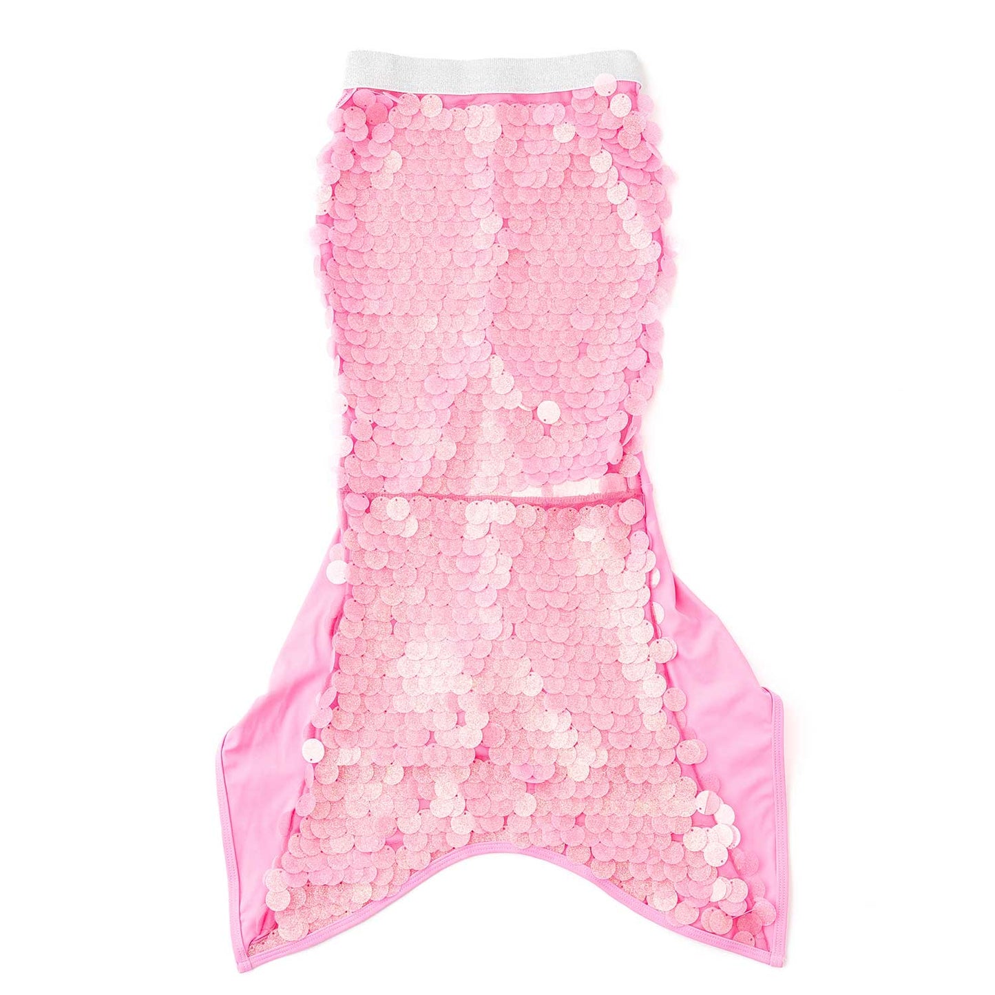 Pink Girls Paillette Mermaid Tail Cover Up