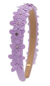 Crystal Flower Headband | Purple