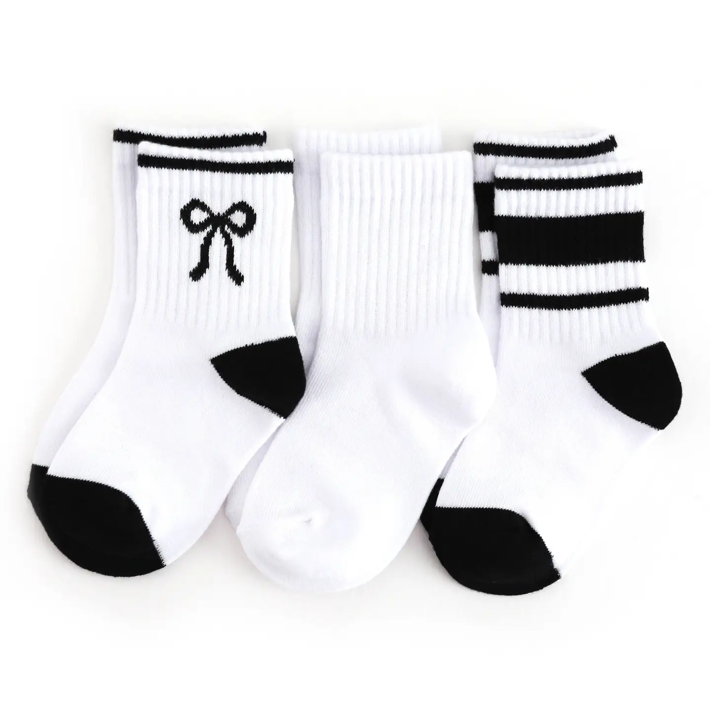 Crew Socks 3-Pack | White & Black