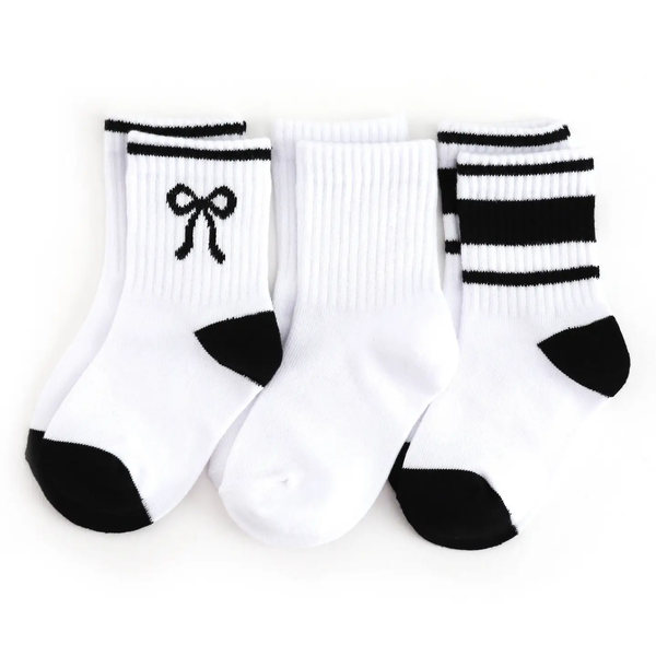 Crew Socks 3-Pack | White & Black