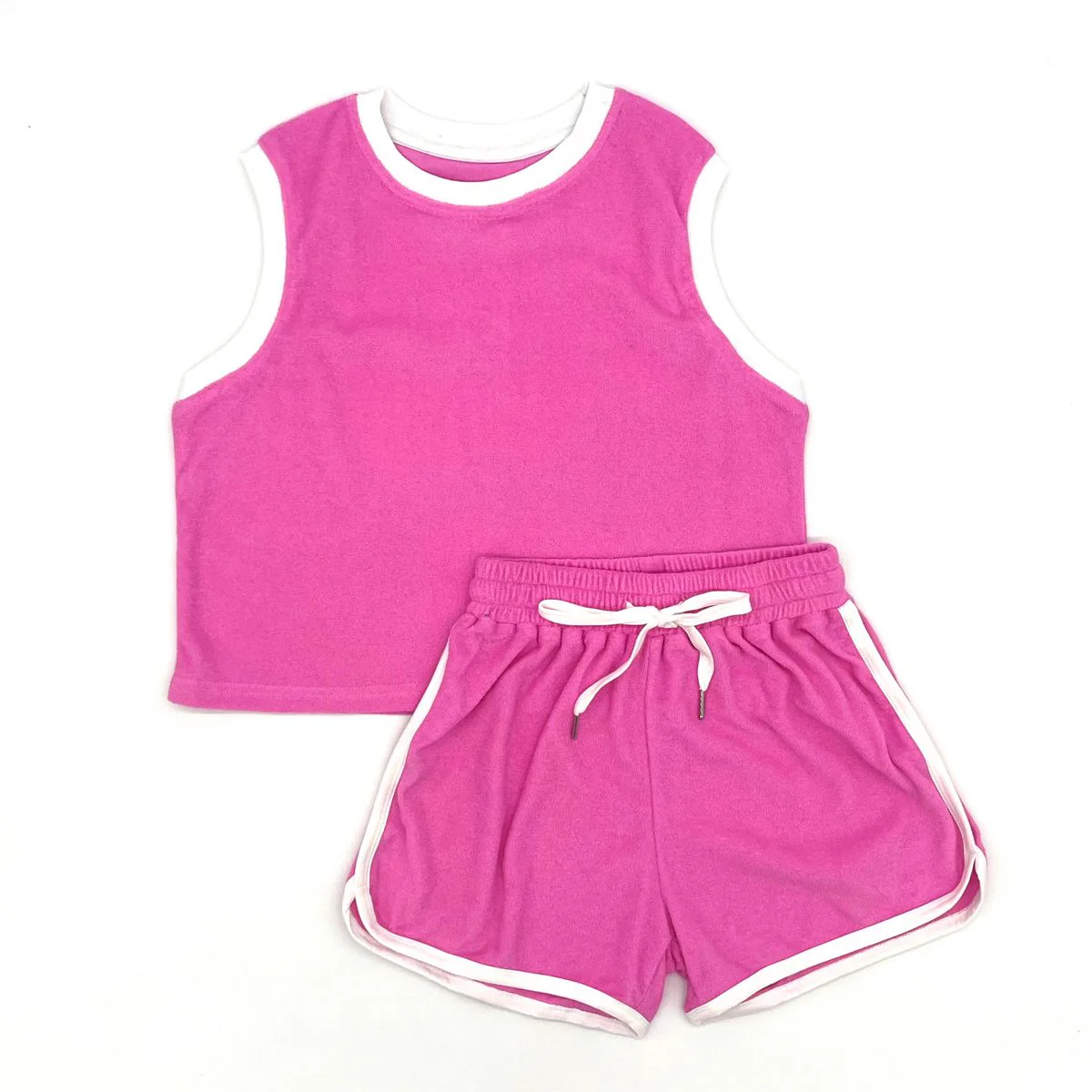 Solid Terry Short Set | Pink