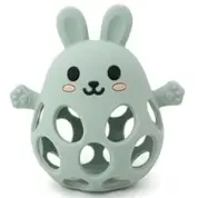 Silicone 3D Funny Bunny Teether | Sage