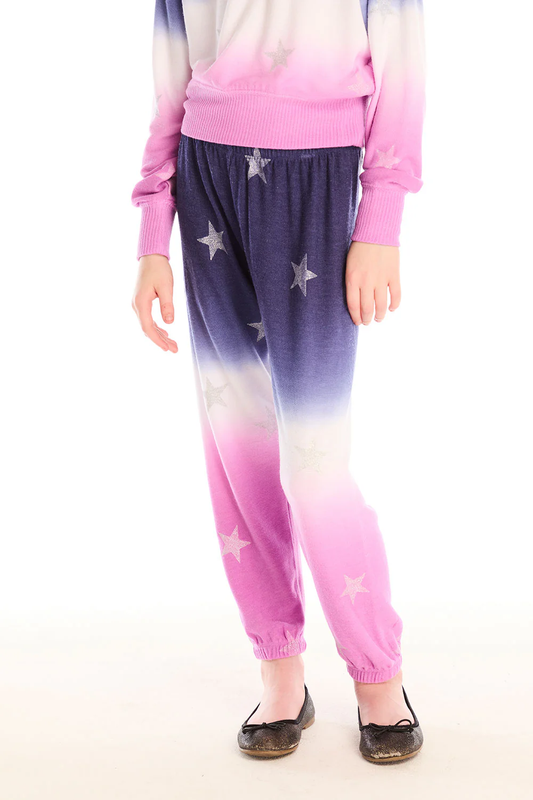 Glitter Stars Ombre Tie Dye Pants