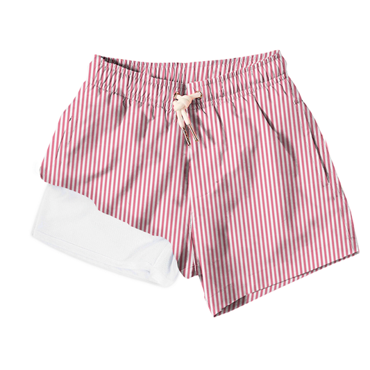Boys Swim Trunk | Red Stripes