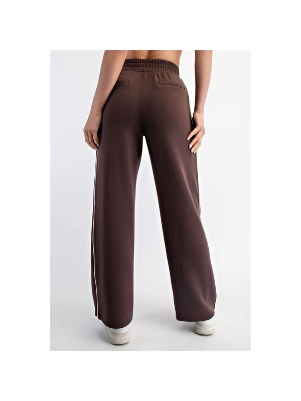 Modal Scuba Two Stripe Piping Set | Espresso & Cream