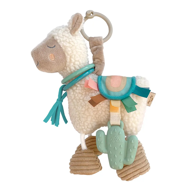 Itzy Friends Link & Love™ Activity Plush with Teether Toy | Llama