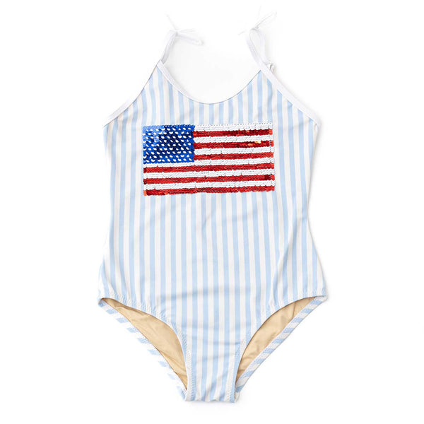 Sequined Girls One Piece Swimsuit | Americana
