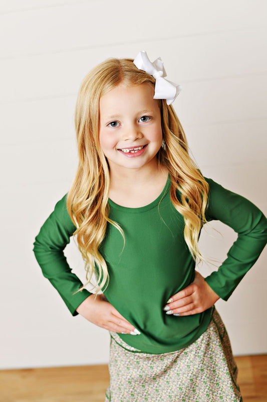 Olive Ruched Top