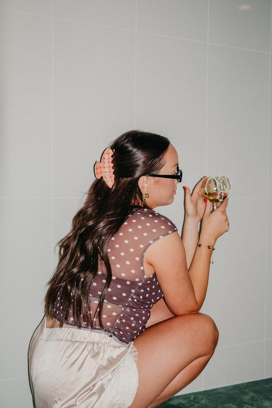 Girlhood Oversized Claw Clips | Pink Plaid