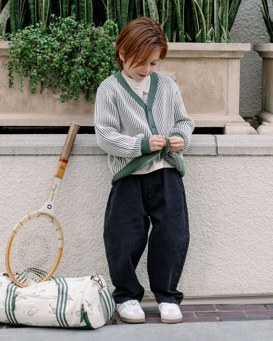 HAYWOOD CARDIGAN || GREEN STRIPE