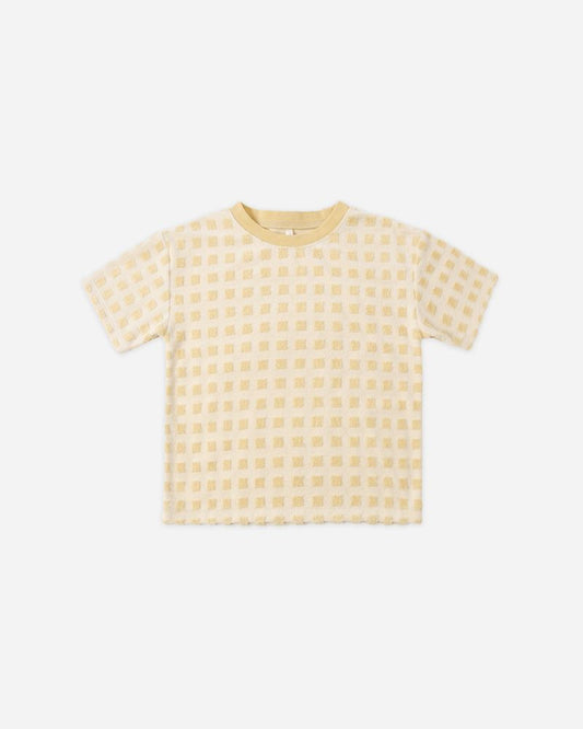 RELAXED TEE | BUTTERSCOTCH GRID
