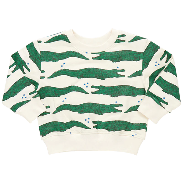 Kids Organic Sweatshirt | Crocodile Stars