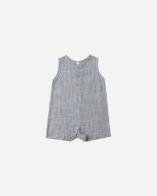 MAVRICK ROMPER | MARINE GINGHAM
