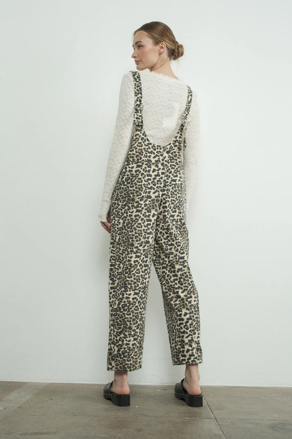 Leopard Print Oversized Overall