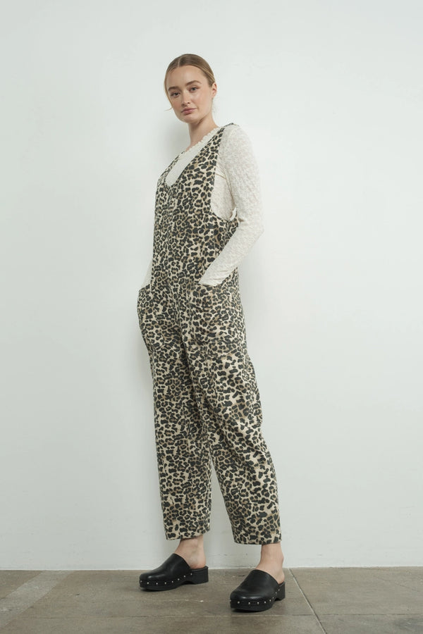 Leopard Print Oversized Overall