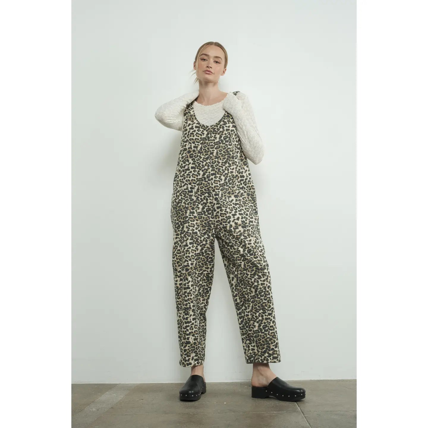 Leopard Print Oversized Overall