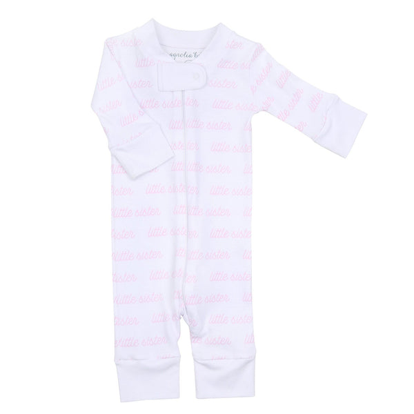 Little Sister Print Zip Pajamas