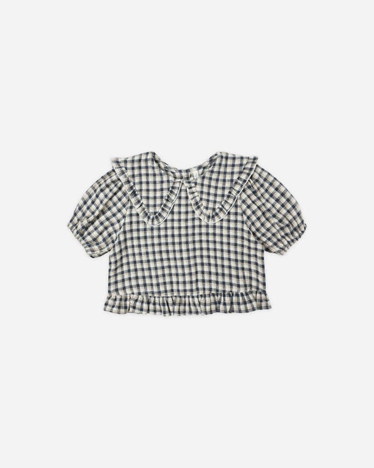 PRAIRIE BLOUSE || NAVY CHECK