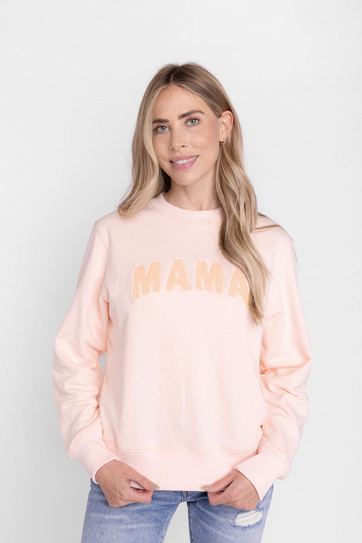 Mama Chenille Sweatshirt | Light Pink