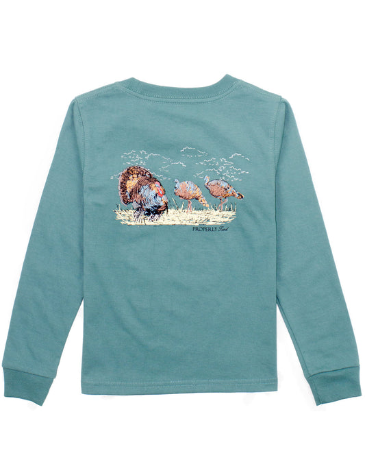 Boys Turkey Hunt LS | Marine Green