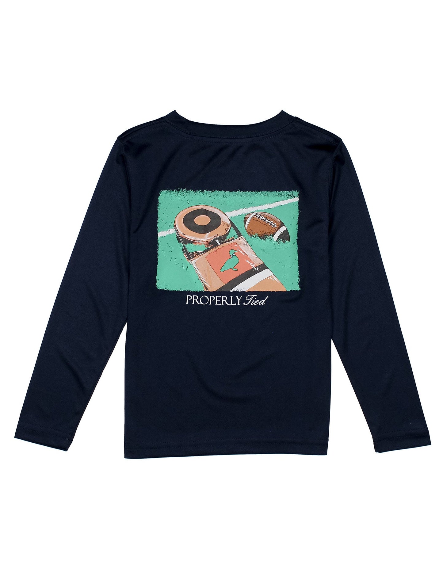 Boys Performance Tee LS First Down | River Blue