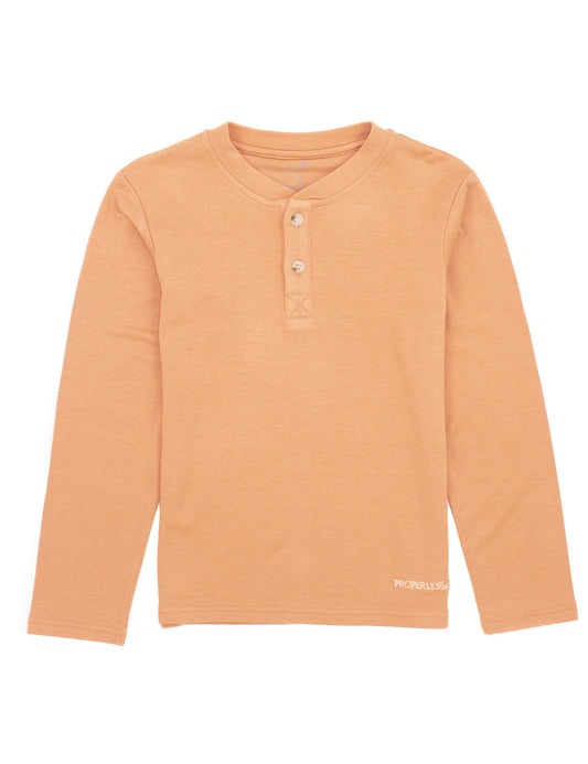 Boys Shoreline Henley LS | Sandstone