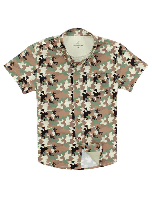 Boys Sportsman Field Shirt | Delta Woodland Camo