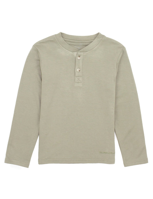 Boys Shoreline Henley LS| Cedar