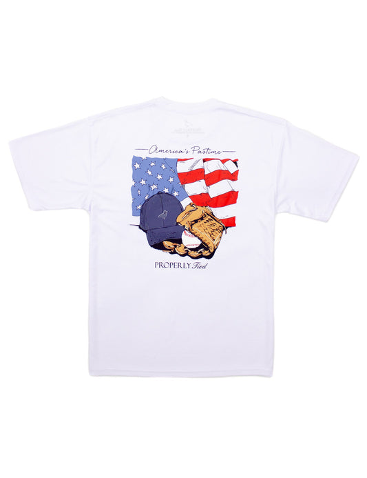 Mens Performance Tee SS America's Pastime | White