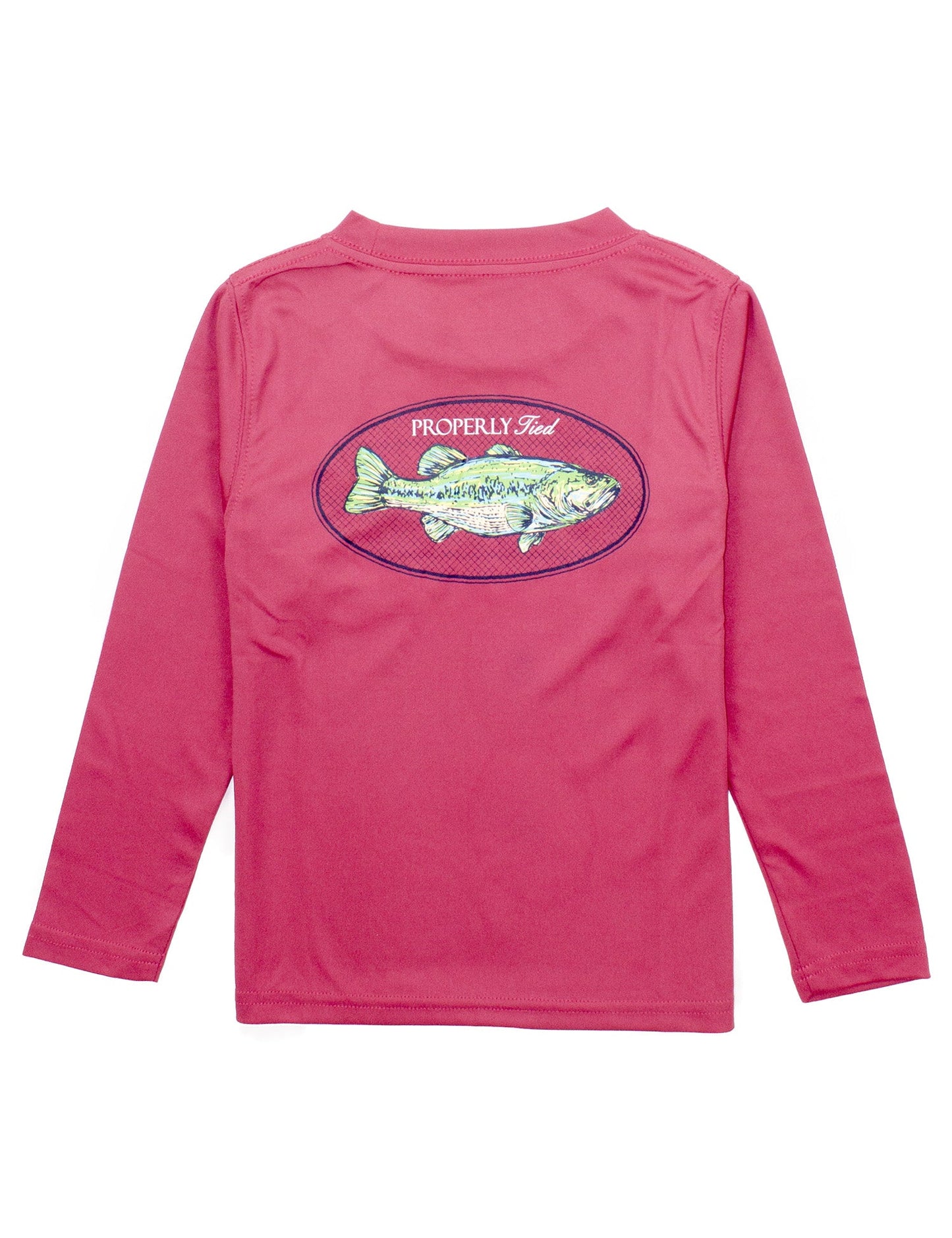 Boys Performance Tee LS Bass | Cayenne