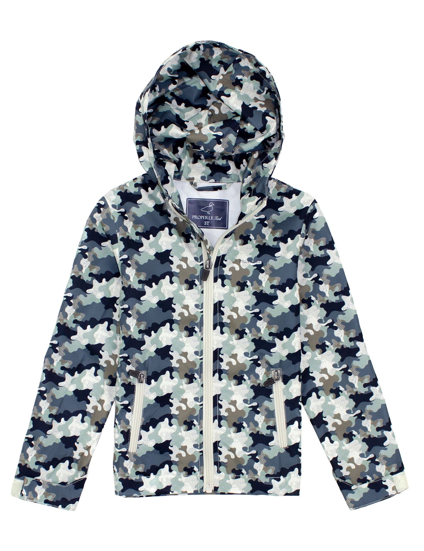 Boys Canopy Rain Jacket Delta Backwater Camo