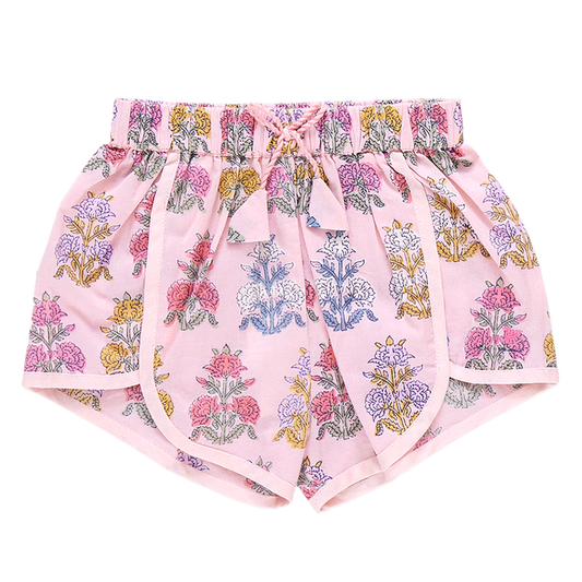 Girls Millie Short | Small Pink Flowerette