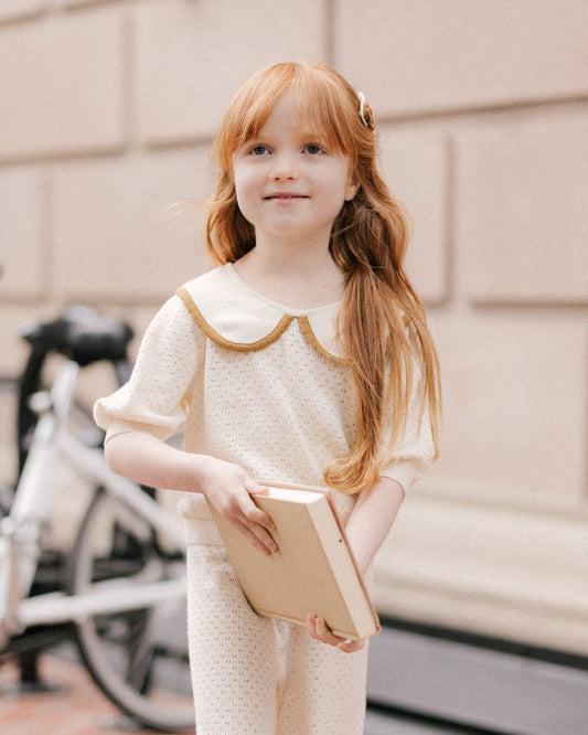 POINTELLE KNIT PANT || NATURAL