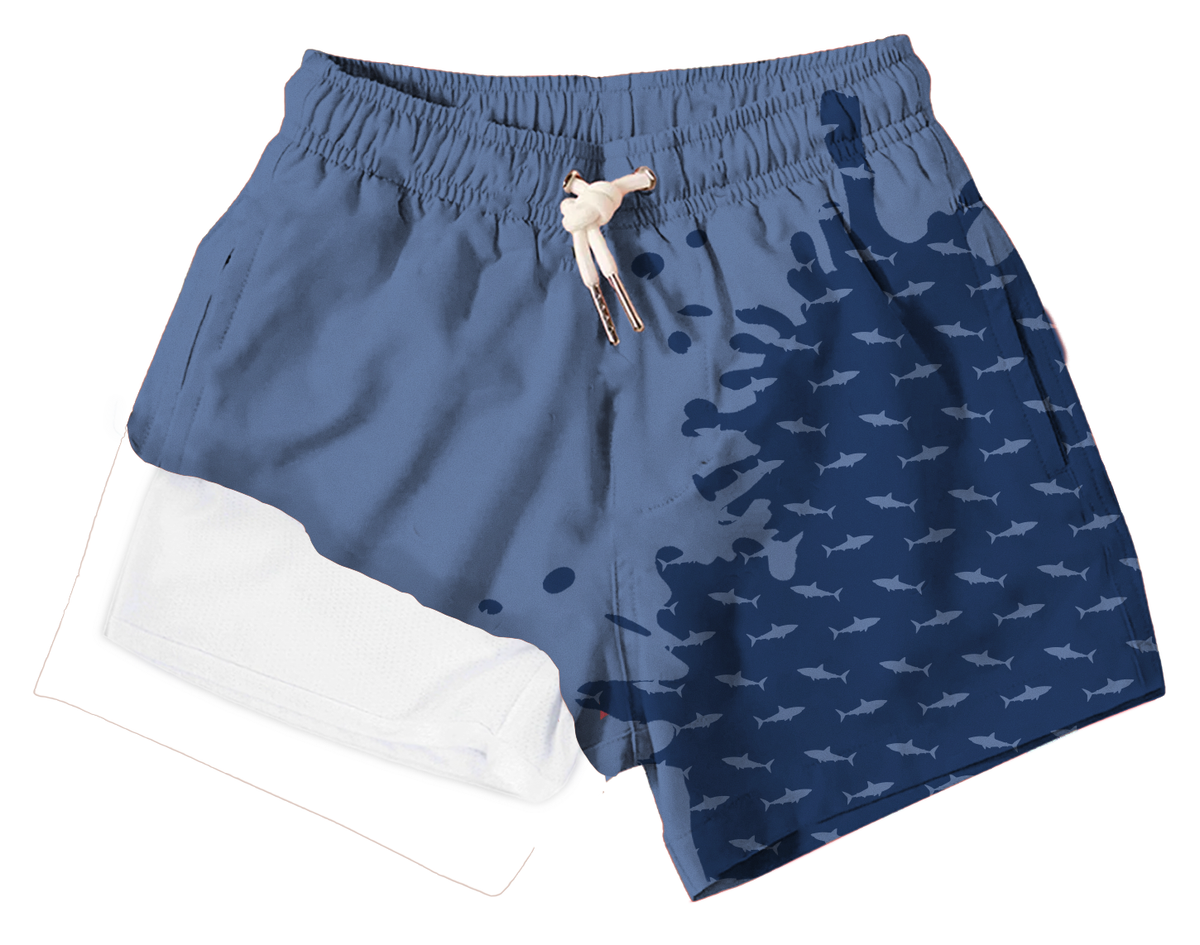 Boys Swim Trunk | Navy to Shark