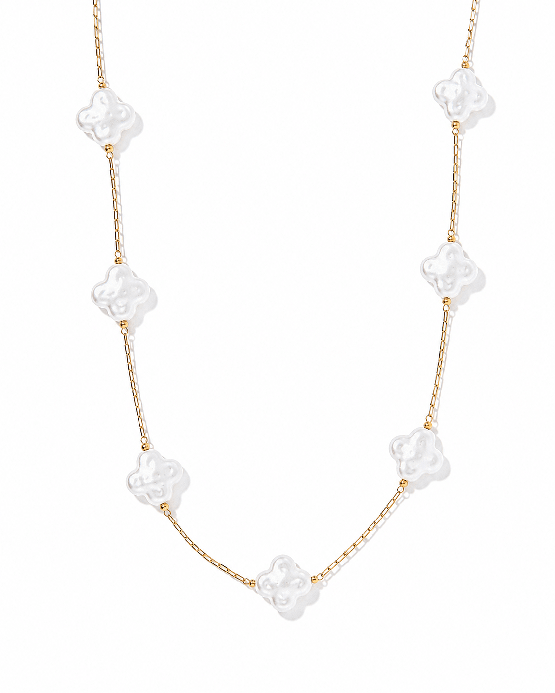 Necklace - Corrie Clover Pearl