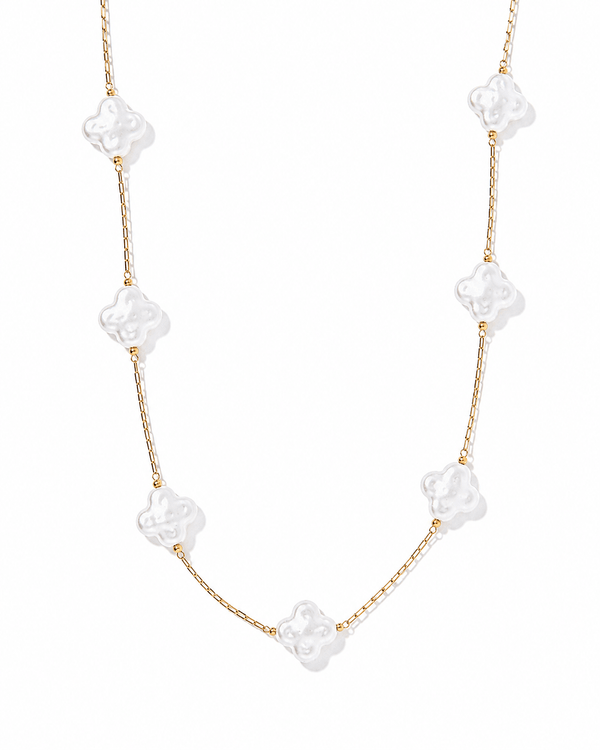 Necklace - Corrie Clover Pearl