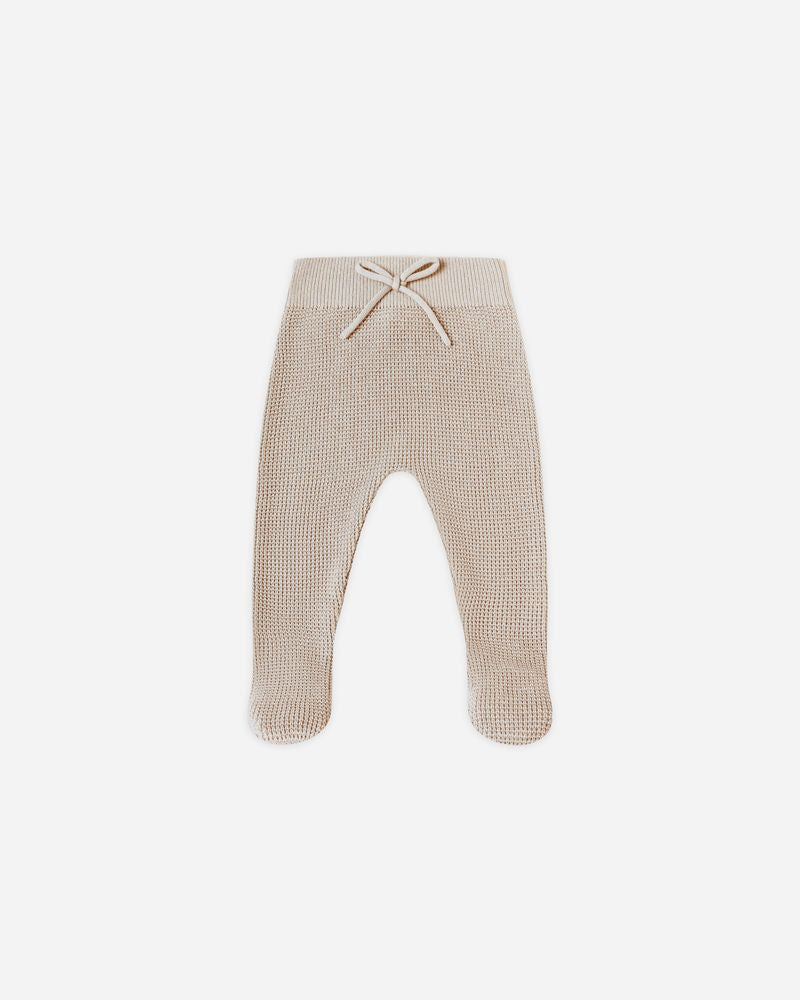 FOOTED KNIT PANT || OAT