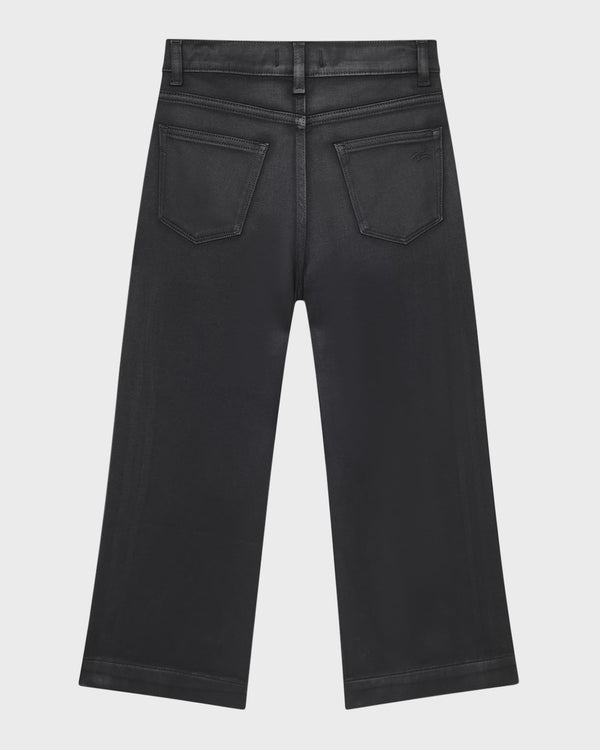 Girl's Lily Wide Leg Jeans | Black Coated