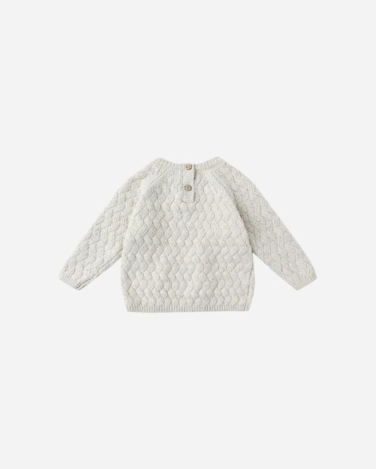 KNIT SWEATER || HEATHERED BLUE