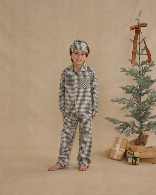 LONG SLEEVE PAJAMAS || EVERGREEN GINGHAM