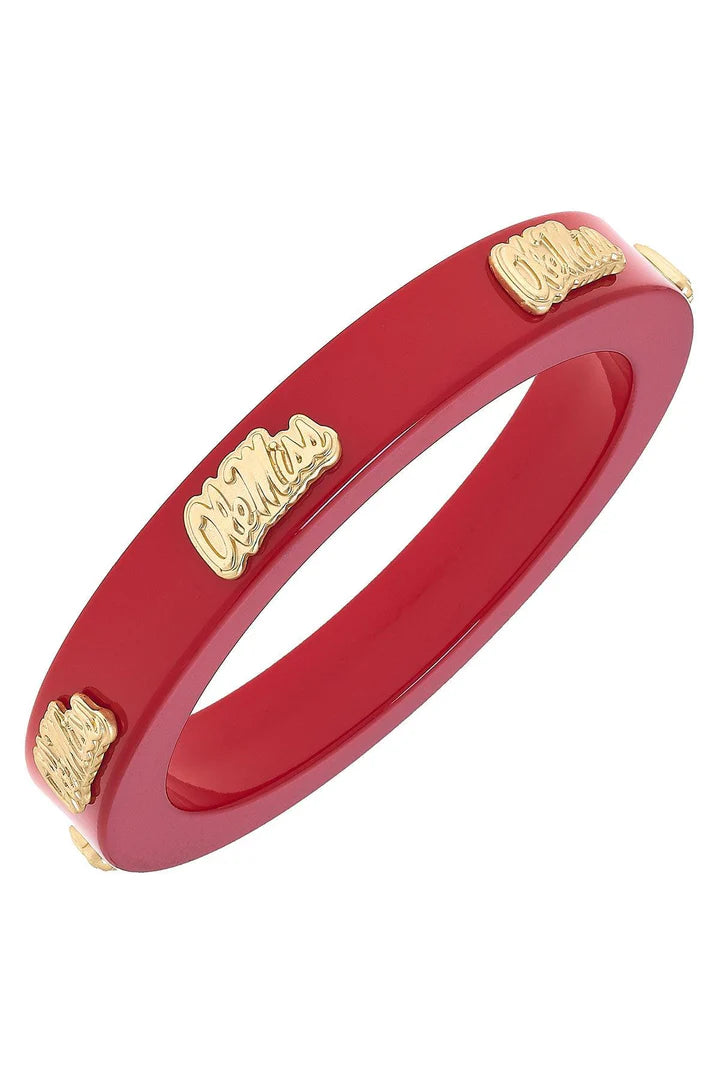 Ole Miss Rebels Resin Logo Bangle | Red