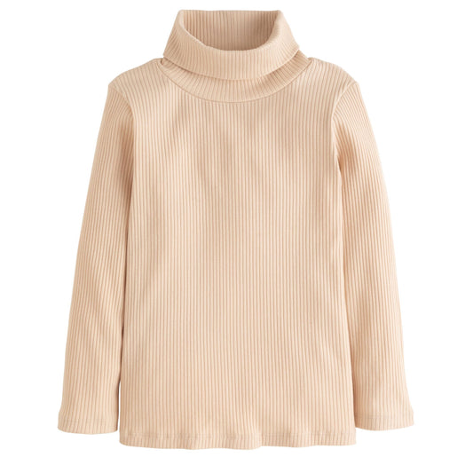 Ribbed Turtleneck | Ivory