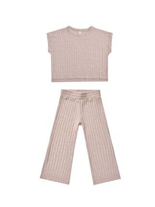 Cozy Rib Knit Set | Heathered Mauve