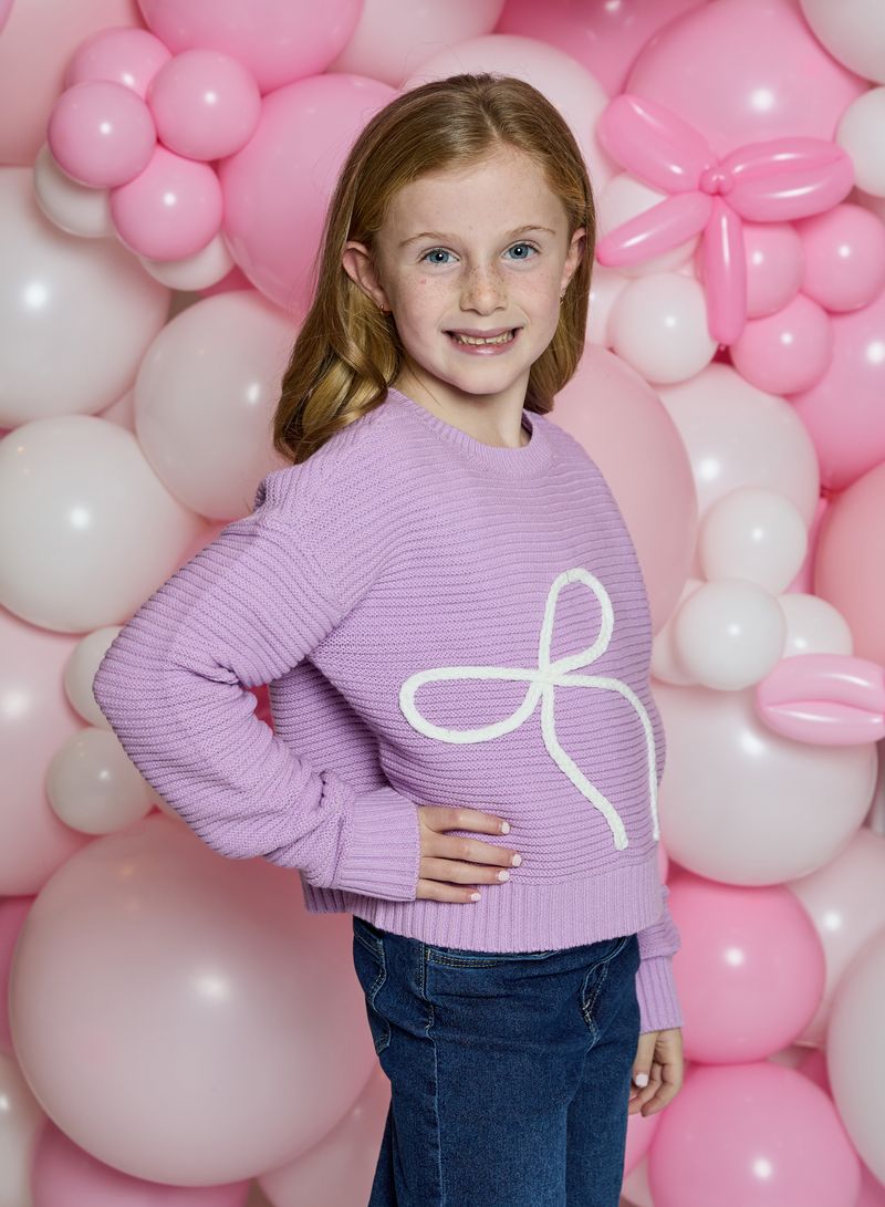 Purple Bow Sweater